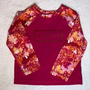 Hunter by target 2t magenta long sleeve rashguard with pink orange yellow Euc